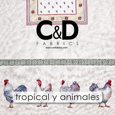 Tropical gobelin and animals