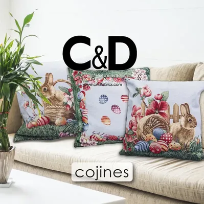 Easter, spring, flowered cushions