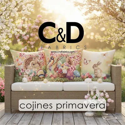 Easter, spring, flowered cushions