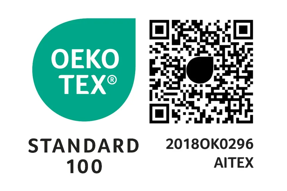 OEKO- TEX Standard 100 certified